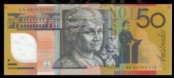 AA03 $50 Polymer Australian Banknote