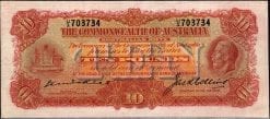 King George V KellCollins Ten Pound Note 1925