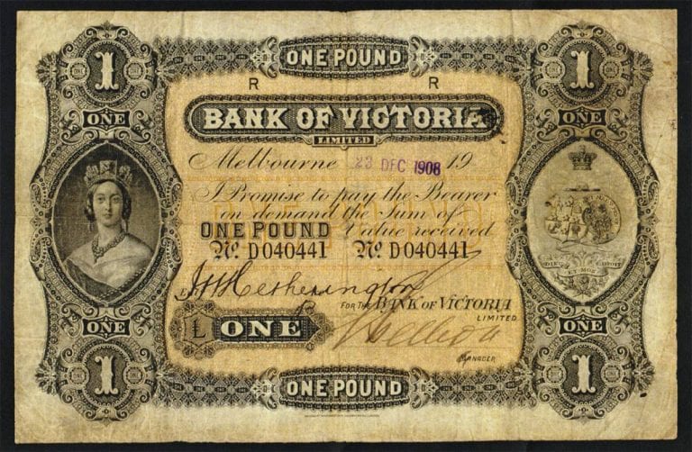 victorian bank note
