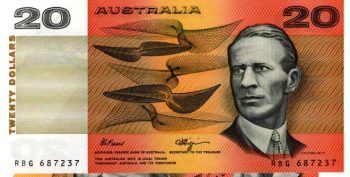 Twenty Dollars Fraser Higgins 1989 Trio Uncirculated