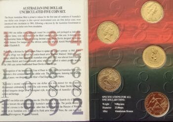 Australian 1.00 5 Coin Set Obverse scaled